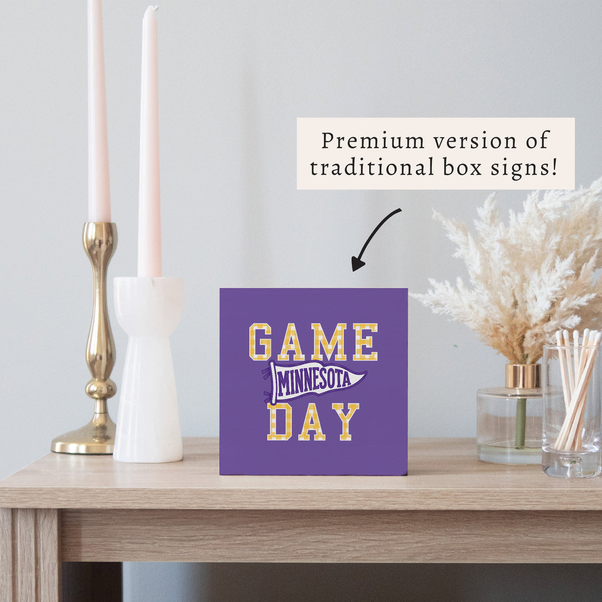 Game Day Minnesota Block Sign