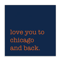 Love You To Chicago Block Sign