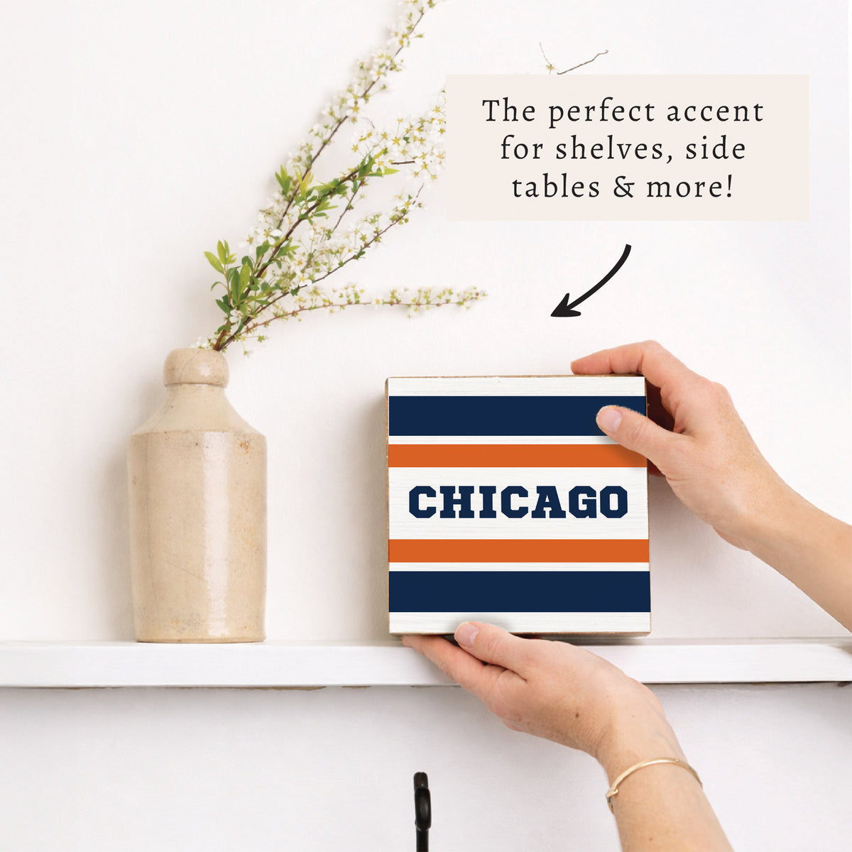 Chicago Stripes Block Sign