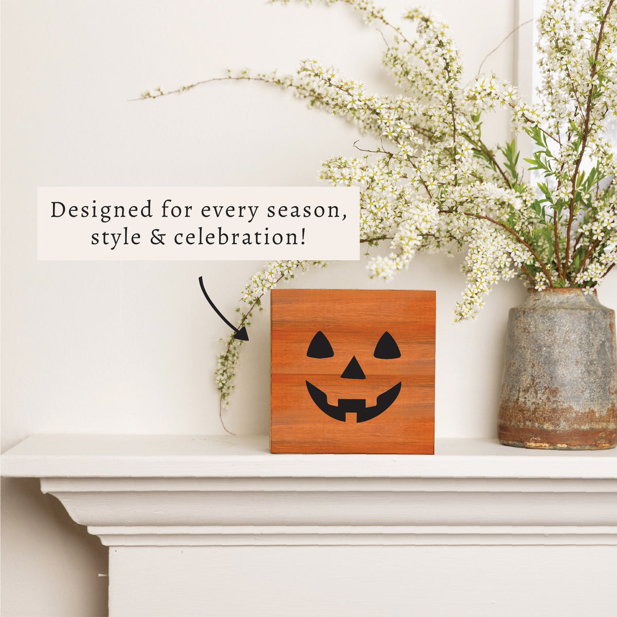 Jack-O-Lantern Block Sign