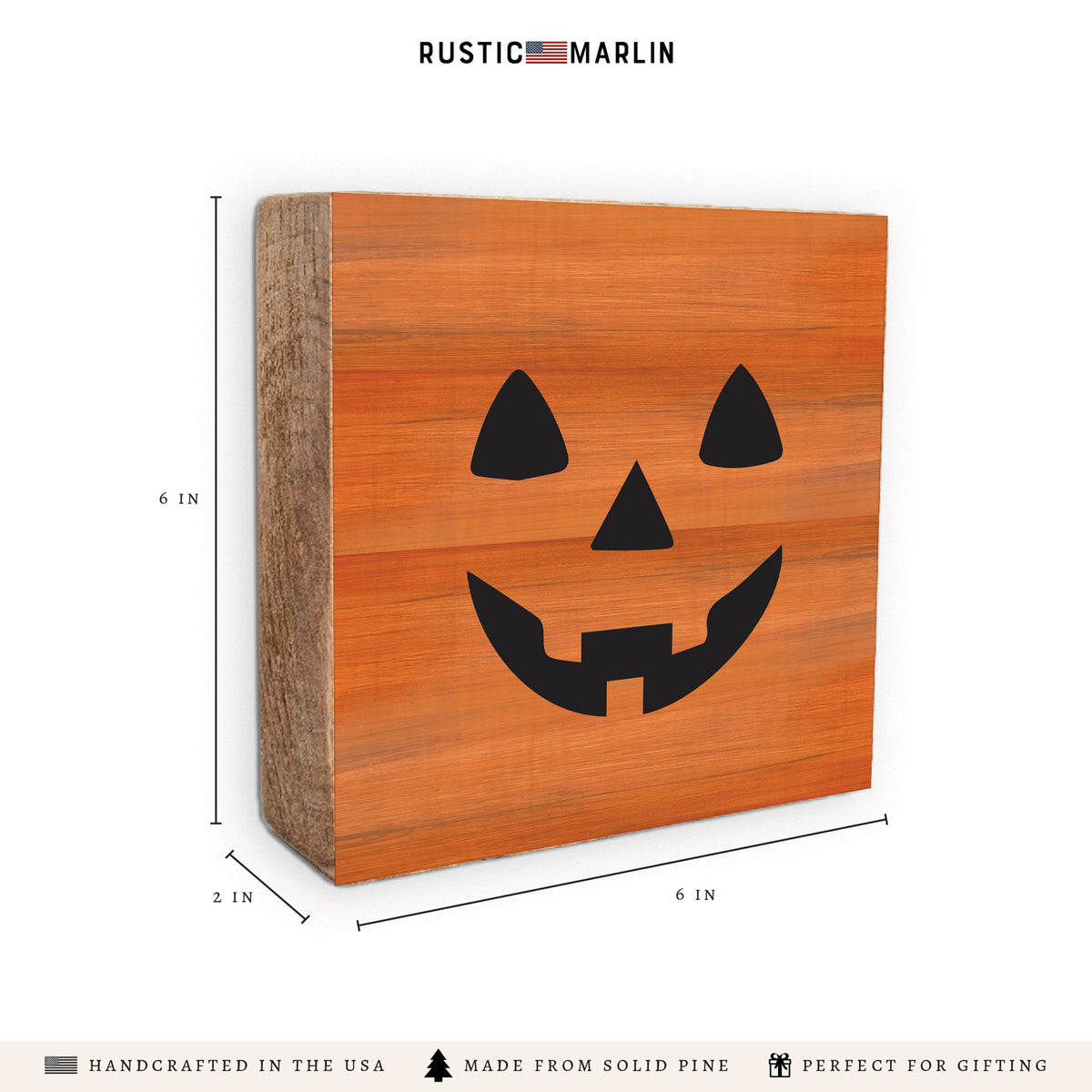 Jack-O-Lantern Block Sign