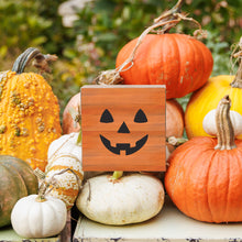 Load image into Gallery viewer, Jack-O-Lantern Decorative Wooden Block
