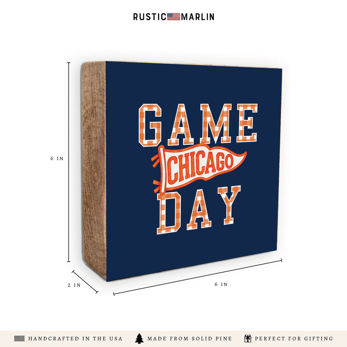 Game Day Chicago Block Sign