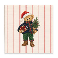 Holiday Teddy Bear Block Sign