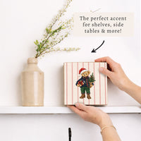 Holiday Teddy Bear Block Sign