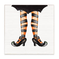 Witch's Stockings Block Sign