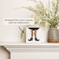Witch's Stockings Block Sign