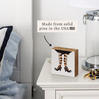 Witch's Stockings Block Sign