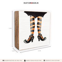 Witch's Stockings Block Sign