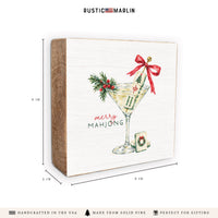 Merry Mahjong Martini Block Sign