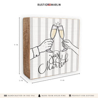 Cheers Just Married Block Sign