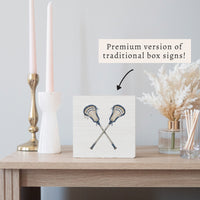 Lacrosse Sticks Block Sign