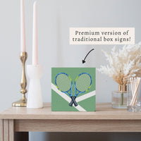 Tennis Racquet Block Sign