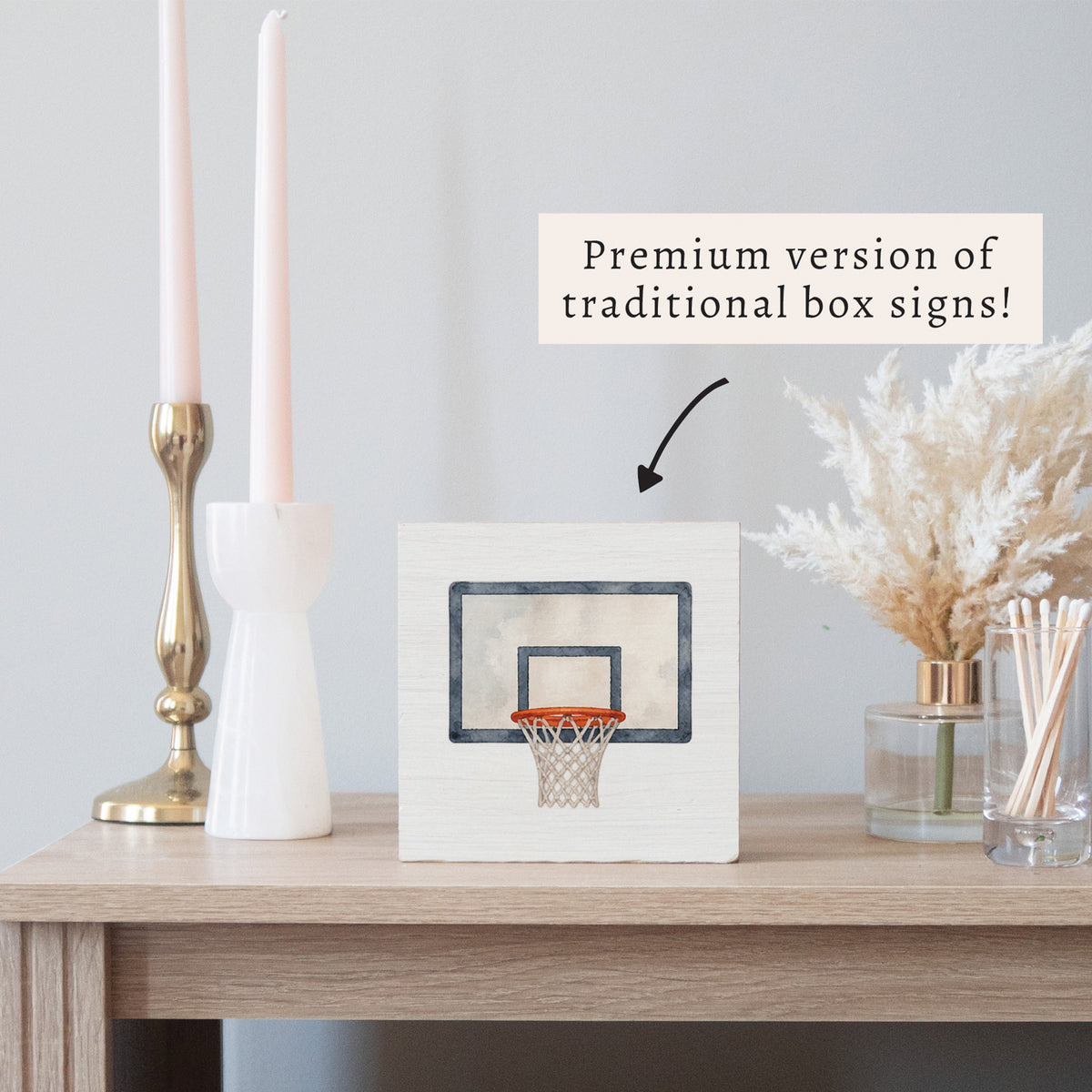 Basketball Hoop Block Sign