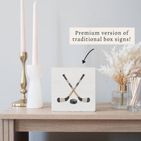 Hockey Sticks Block Sign