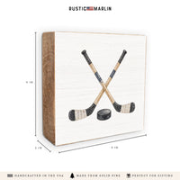 Hockey Sticks Block Sign