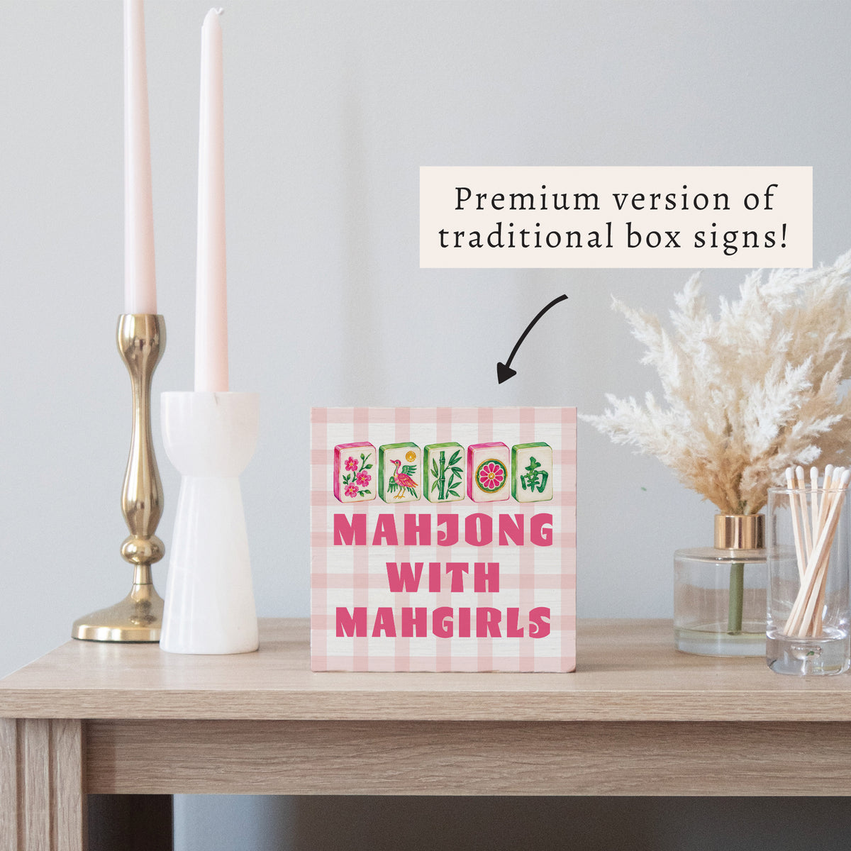 Mahjong With Mahgirls Block Sign