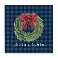 Christmas Wreath Philadelphia Block Sign