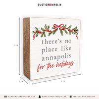 There’s No Place Like Annapolis For The Holidays Block Sign