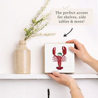 Santa Lobster Block Sign