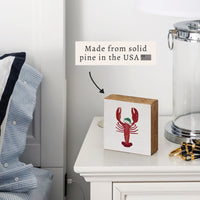 Santa Lobster Block Sign