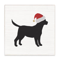 Santa Dog Block Sign