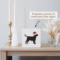 Santa Dog Block Sign