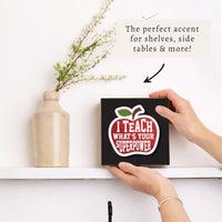 Teacher Superpower Block Sign