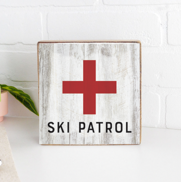 Ski Patrol Block Sign