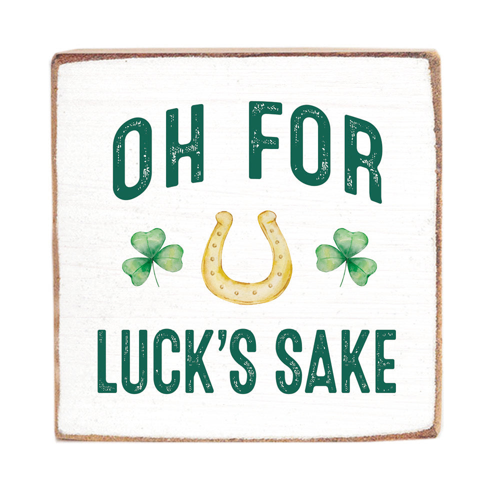 Lucks Sake Decorative Wooden Block
