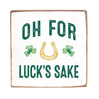 Lucks Sake Decorative Wooden Block