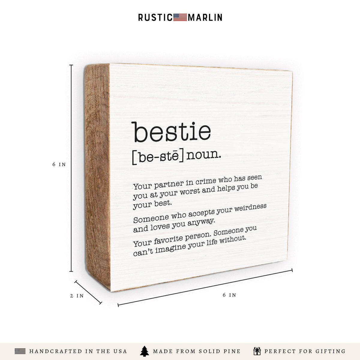 Bestie Definition Block Sign