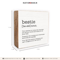 Bestie Definition Block Sign