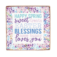 Easter Blessings Decorative Wooden Block