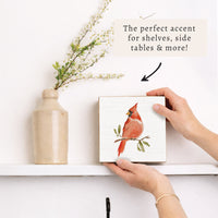 Watercolor Cardinal Block Sign