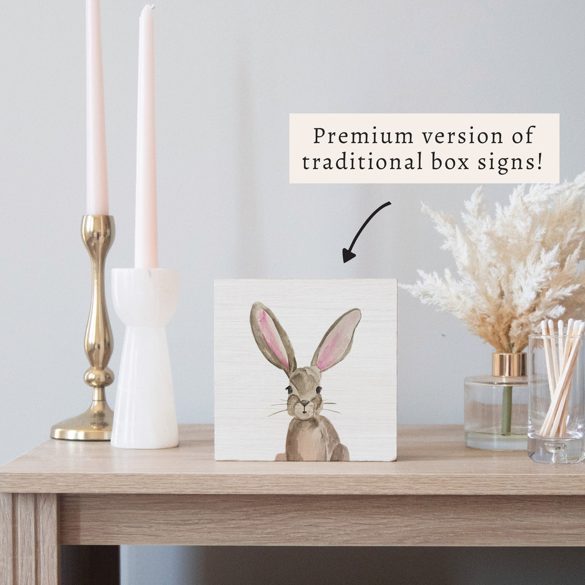 Bunny Block Sign
