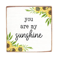 Sunflower Sunshine Wood Block