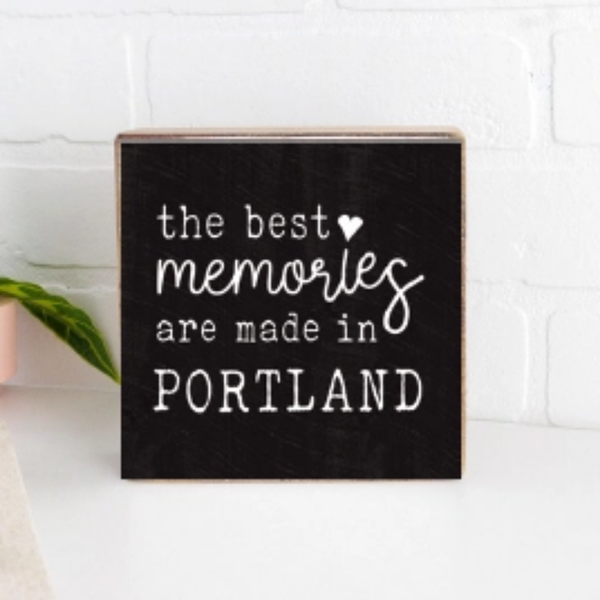 The Best Memories Square Block Sign