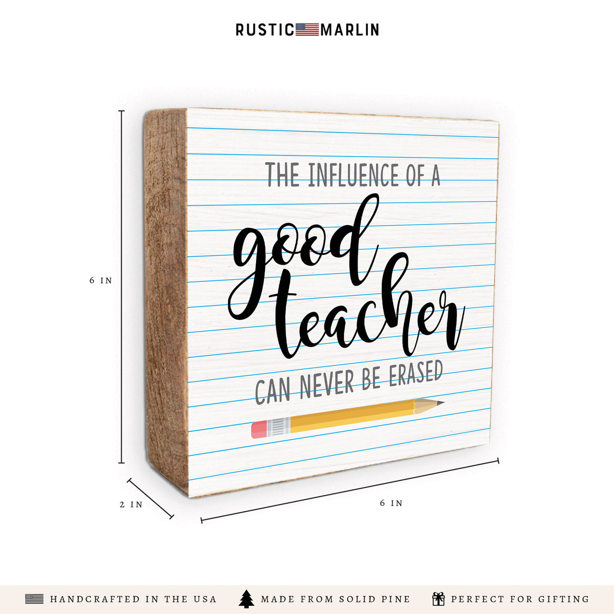 Good Teacher Block Sign