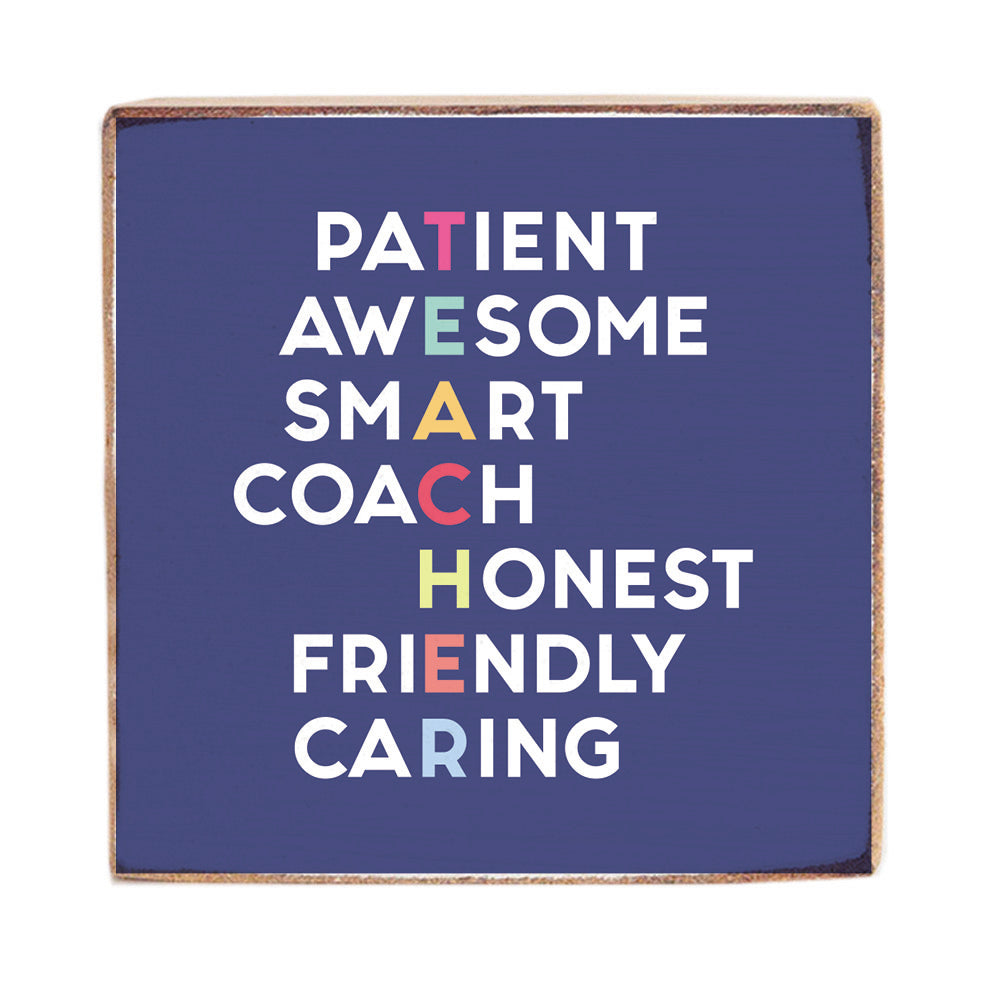 Teacher Definition Wood Block