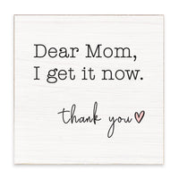 Dear Mom, Thank You Block Sign