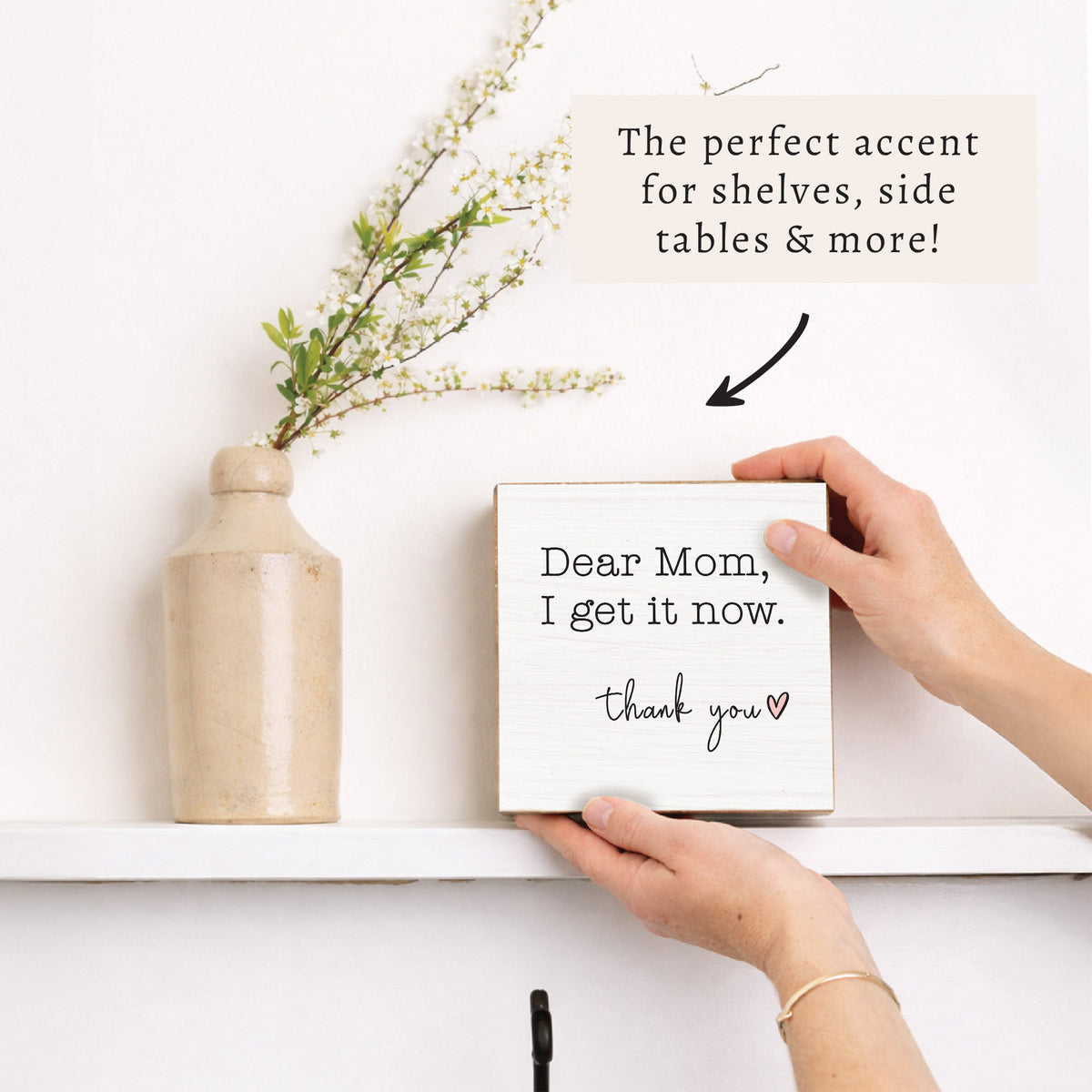 Dear Mom, Thank You Block Sign