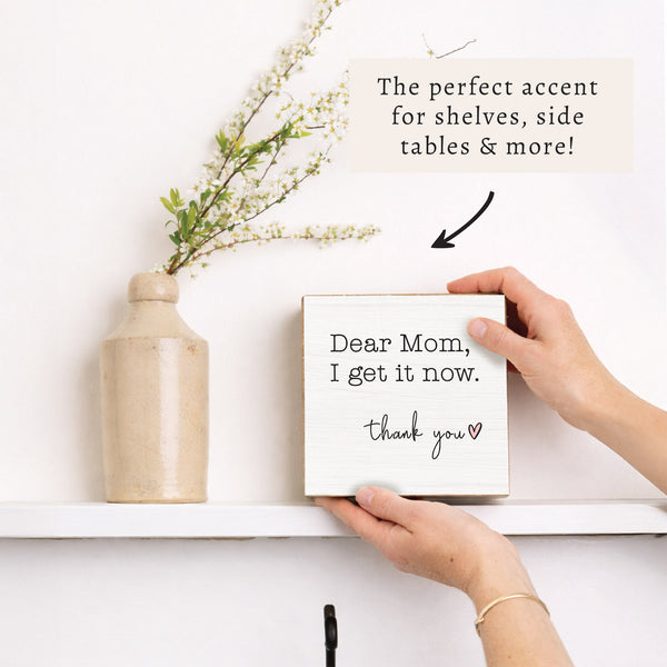 Dear Mom, Thank You Block Sign