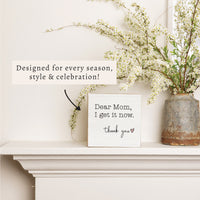 Dear Mom, Thank You Block Sign
