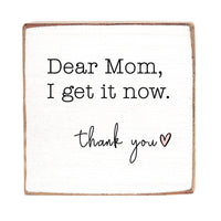 Dear Mom, Thank you Wood Block