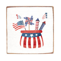 Uncle Sam's Hat Square Block Sign