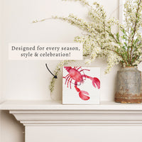 Watercolor Lobster Block Sign