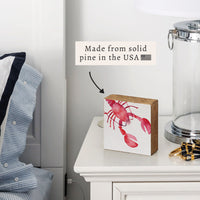 Watercolor Lobster Block Sign