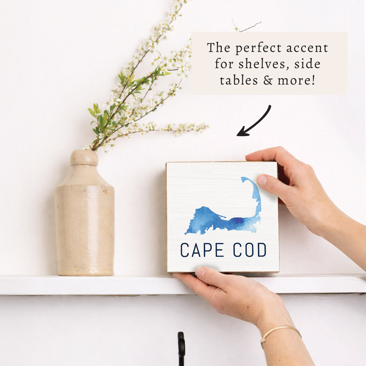 Watercolor Cape Cod Block Sign