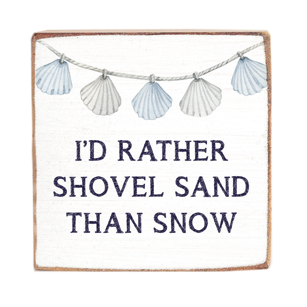 Shovel Sand Square Block Sign